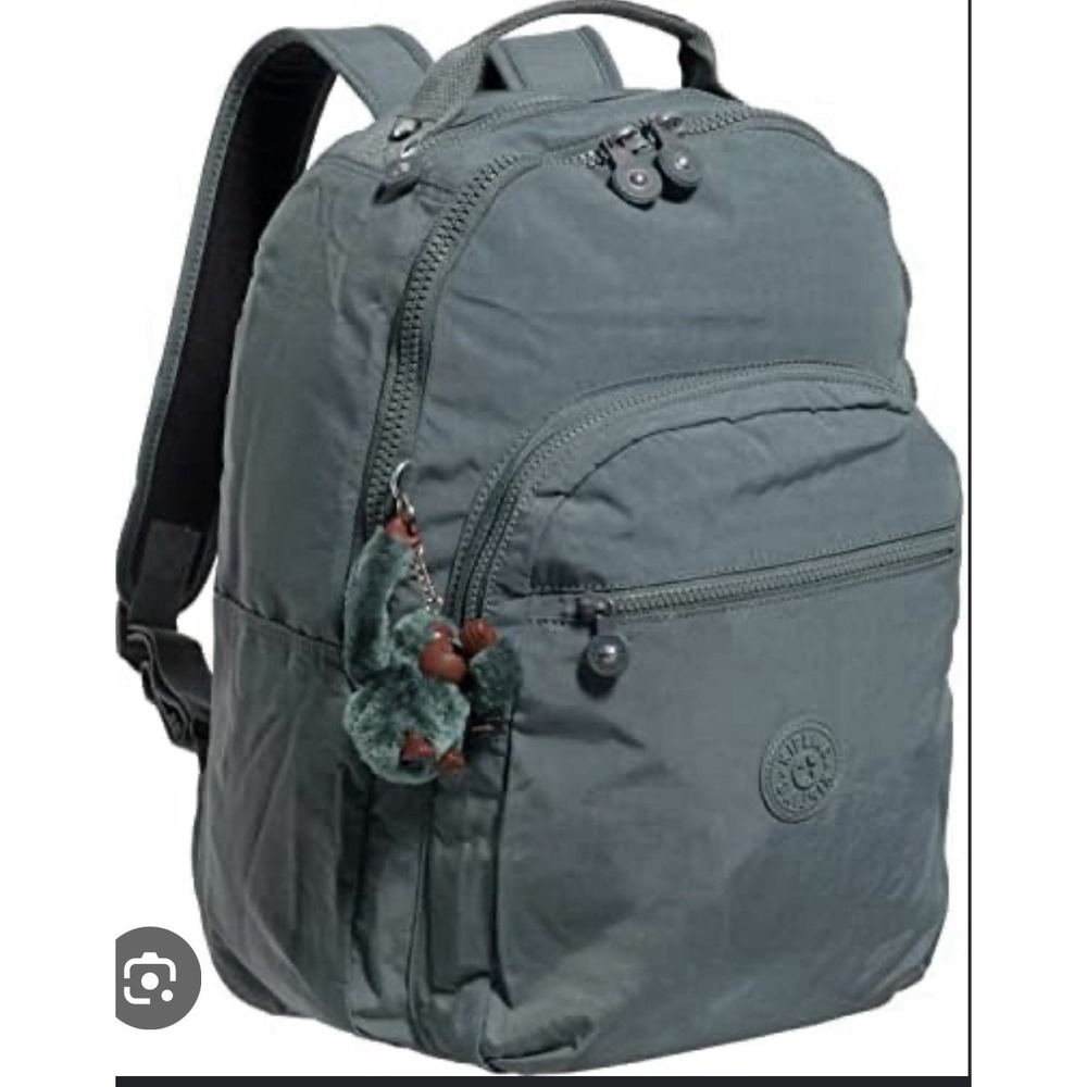 NWT Kipling Seoul vintage laptop Large Backpack in Aloe Green Teal zipper